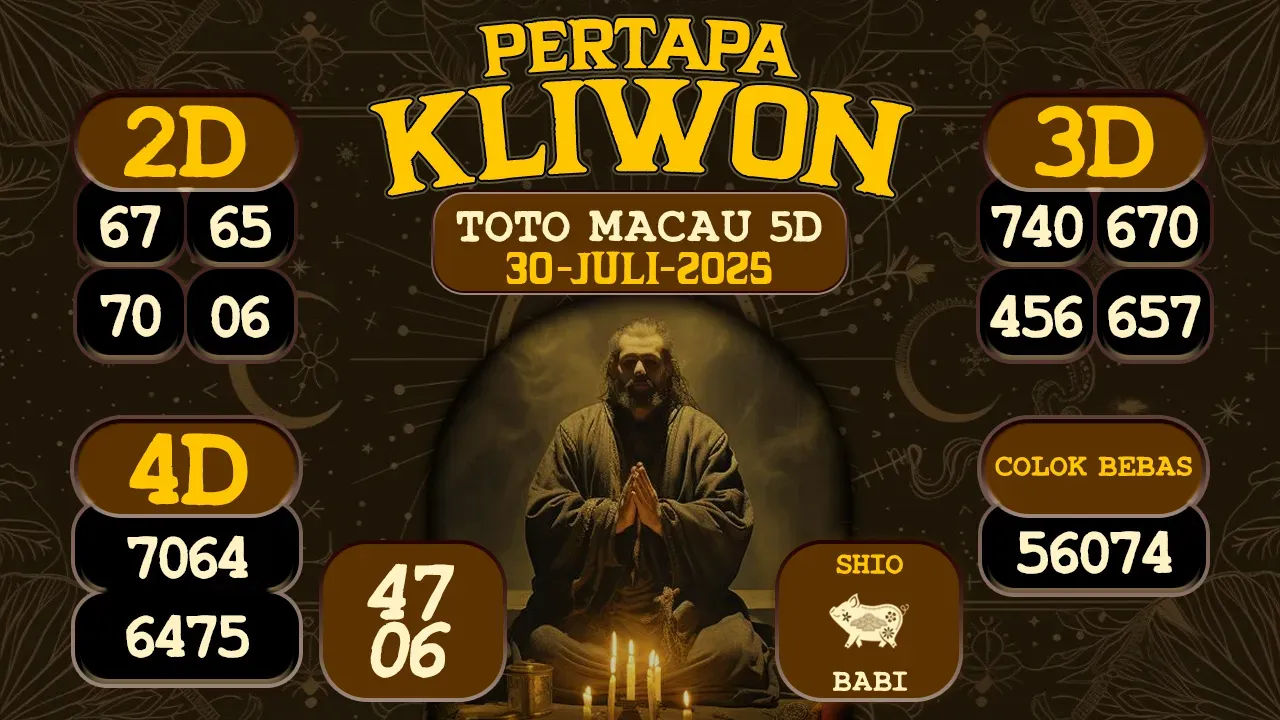 syair Pertapa Kliwon Toto Macau 5D 30 07 2025