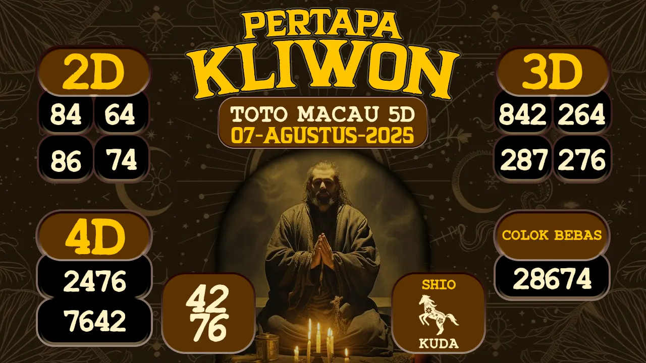 syair Pertapa Kliwon Toto Macau 5D 07 08 2025