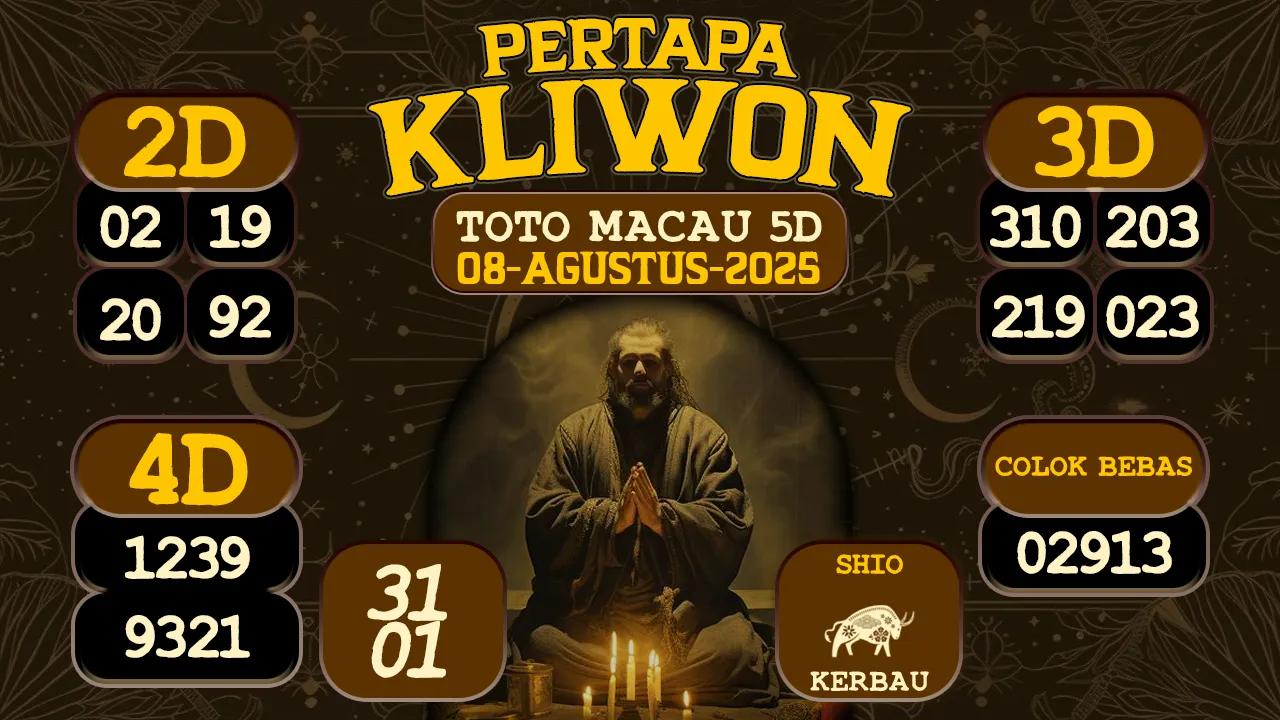 syair Pertapa Kliwon Toto Macau 5D 08 08 2025