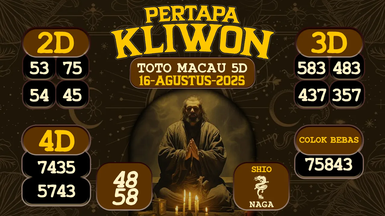 syair Pertapa Kliwon Toto Macau 5D 16 08 2025