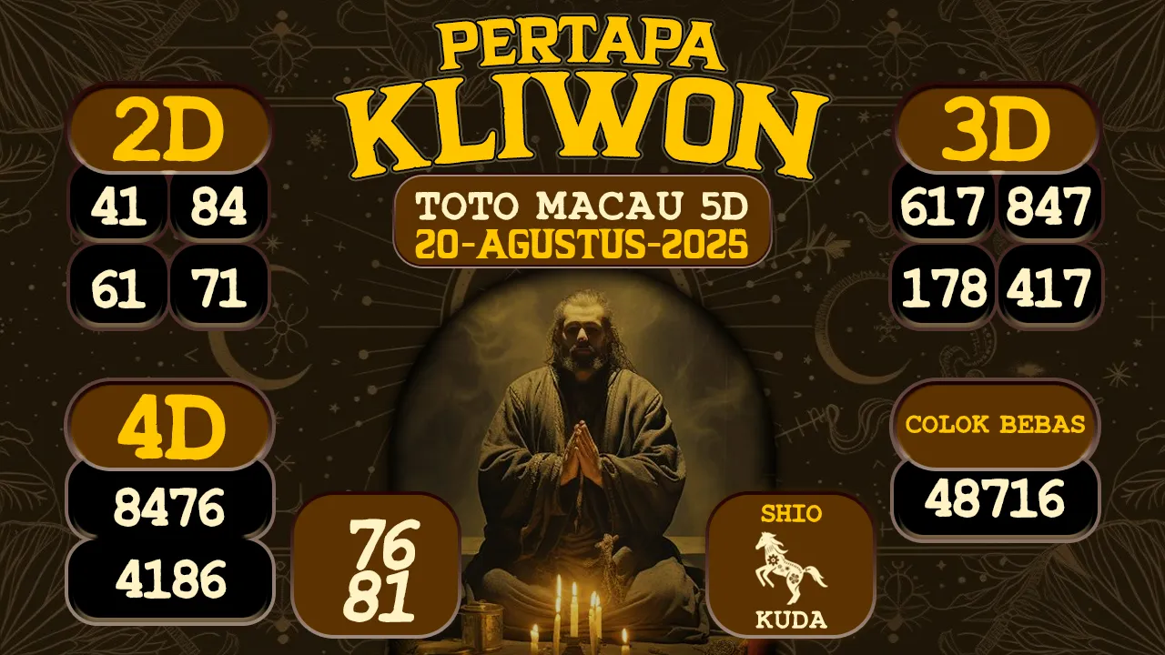 syair Pertapa Kliwon Toto Macau 5D 20 08 2025