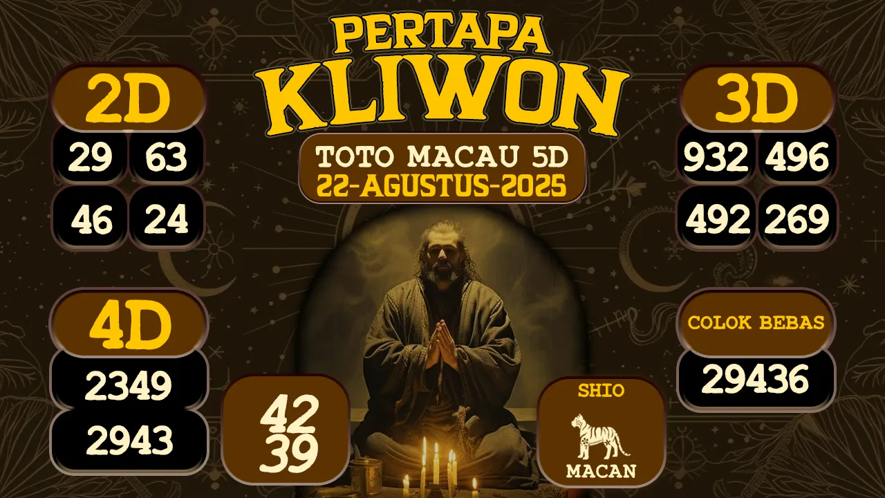 syair Pertapa Kliwon Toto Macau 5D 22 08 2025