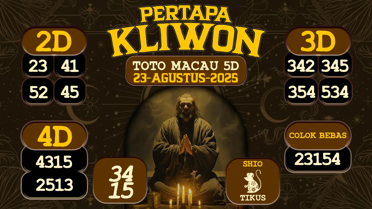 syair Pertapa Kliwon Toto Macau 5D 23 08 2025