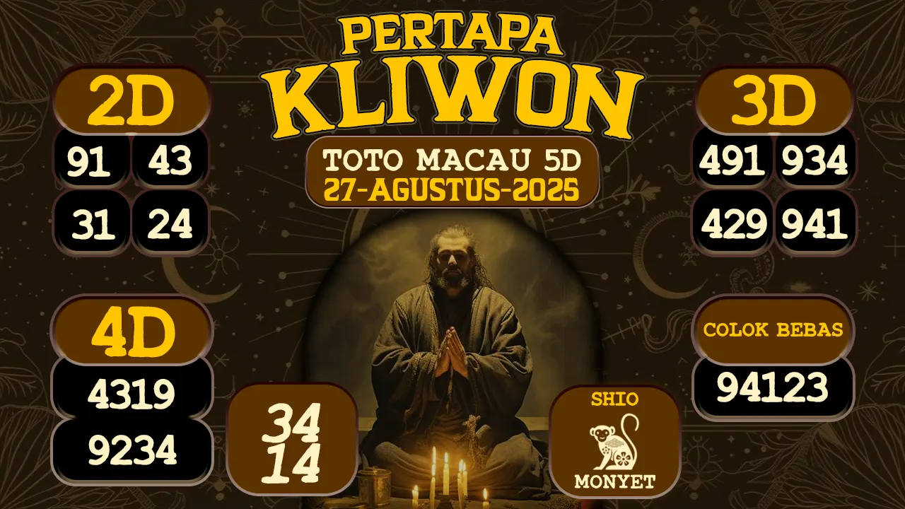 syair Pertapa Kliwon Toto Macau 5D 27 08 2025