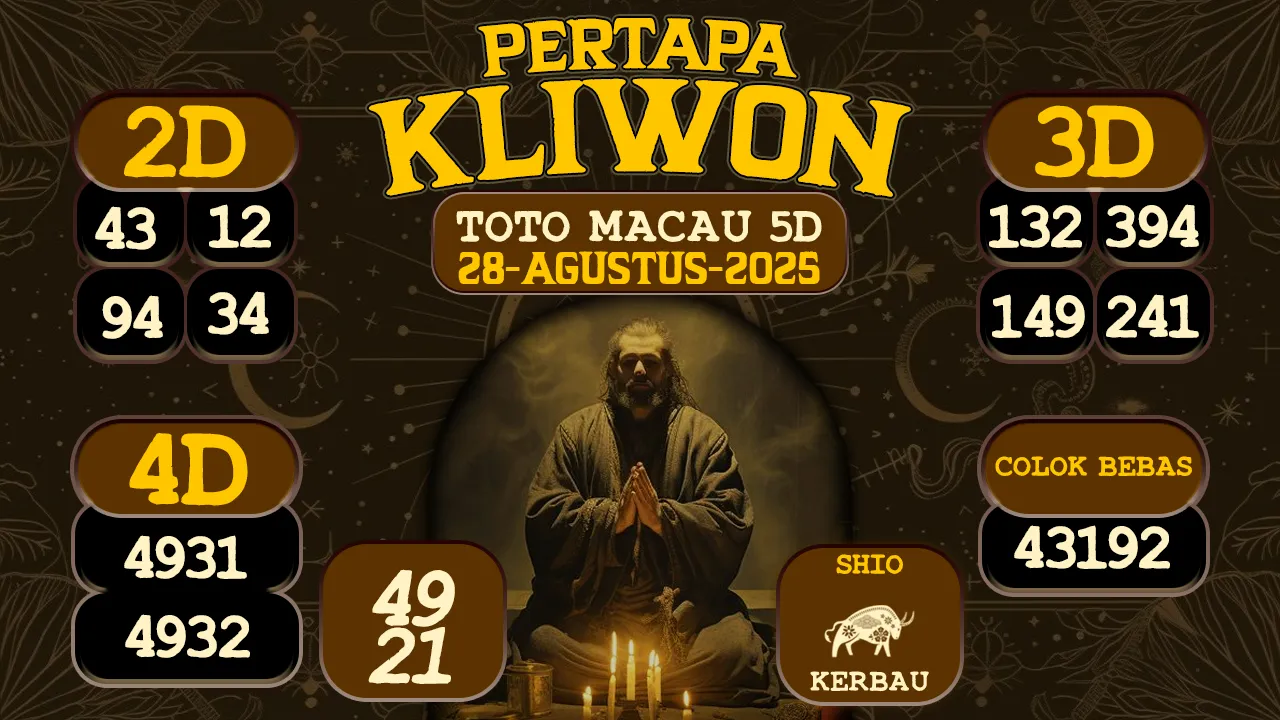 syair Pertapa Kliwon Toto Macau 5D 28 08 2025
