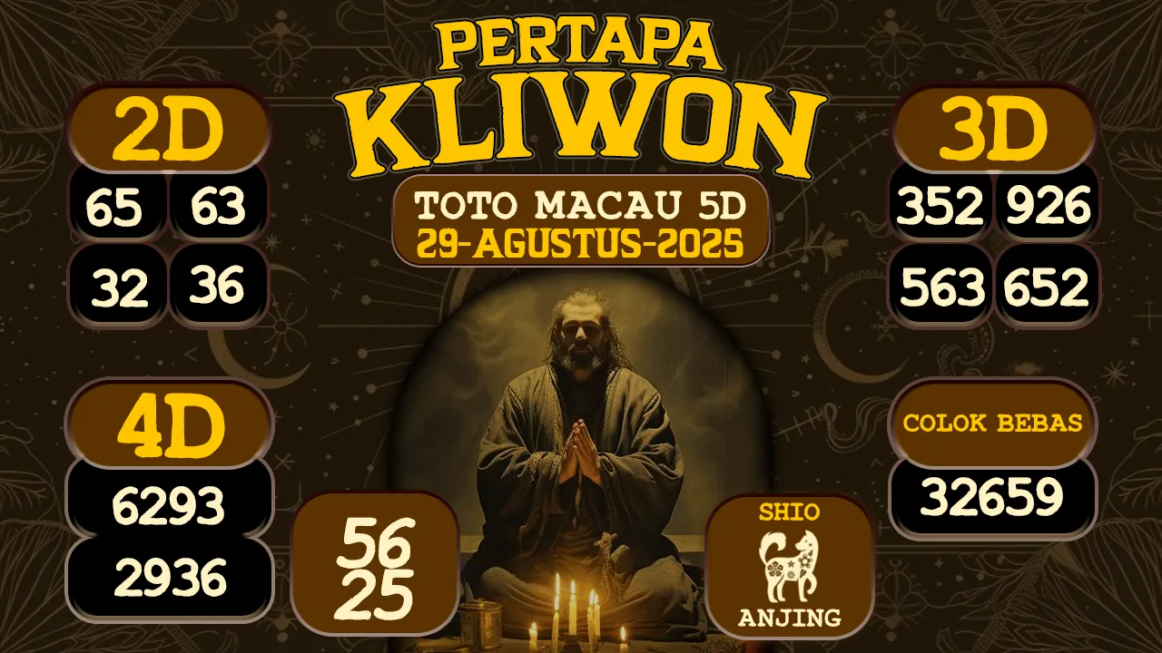 syair Pertapa Kliwon Toto Macau 5D 29 08 2025