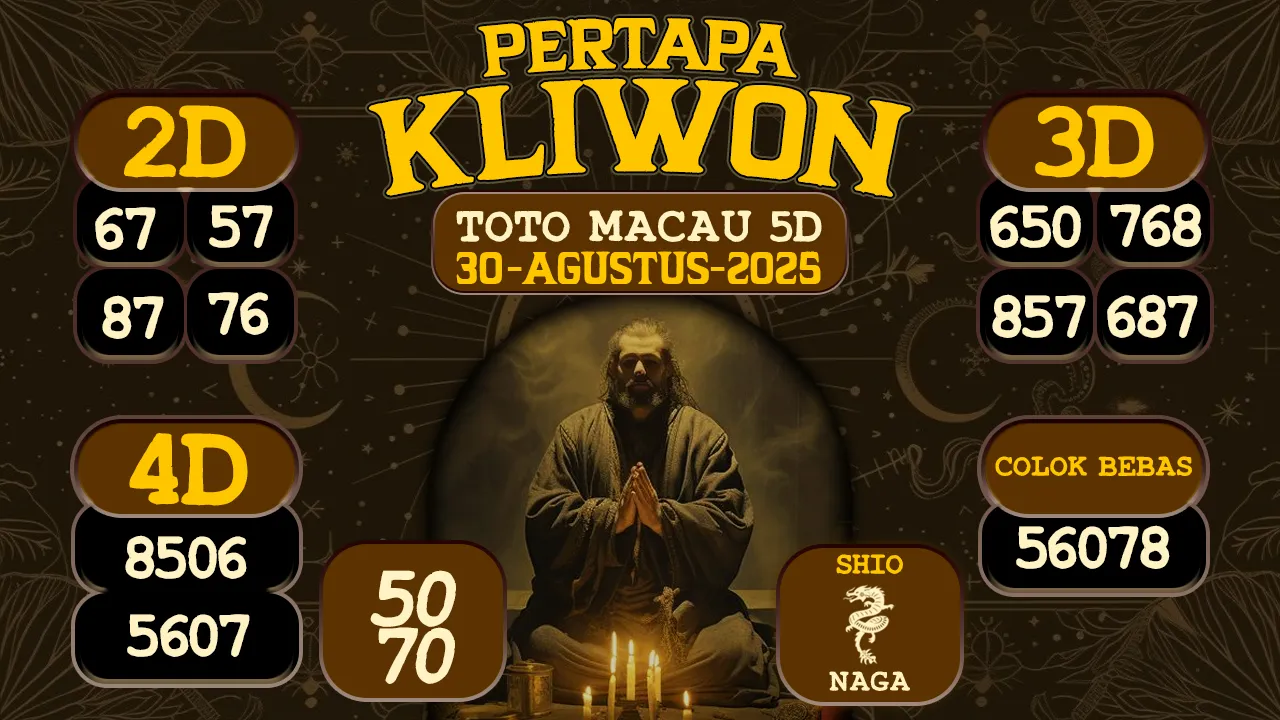 syair Pertapa Kliwon Toto Macau 5D 30 08 2025