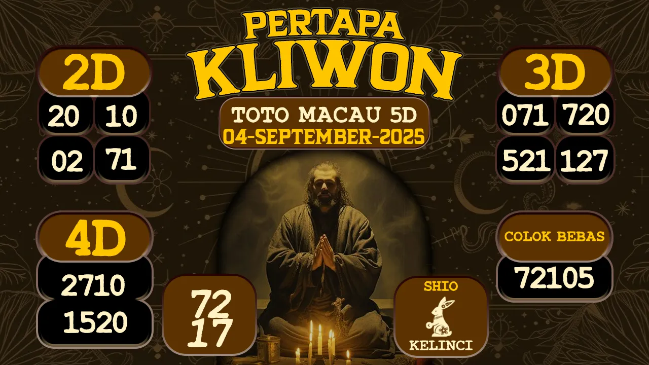 syair Pertapa Kliwon Toto Macau 5D 04 09 2025