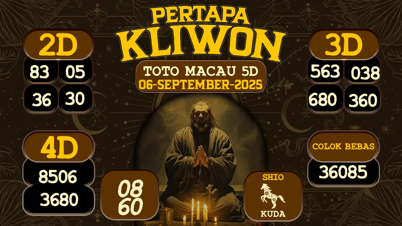 syair Pertapa Kliwon Toto Macau 5D 06 09 2025