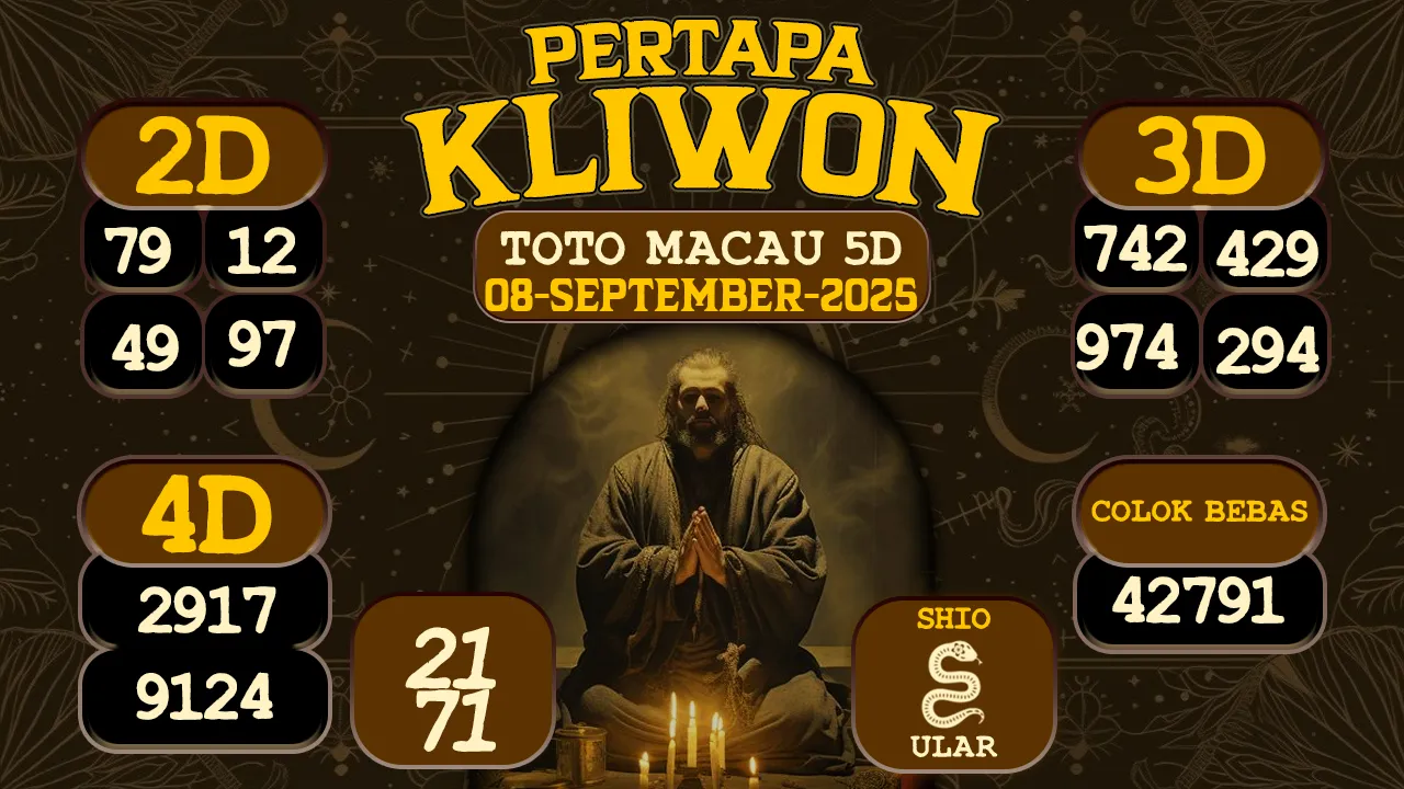 syair Pertapa Kliwon Toto Macau 5D 08 09 2025
