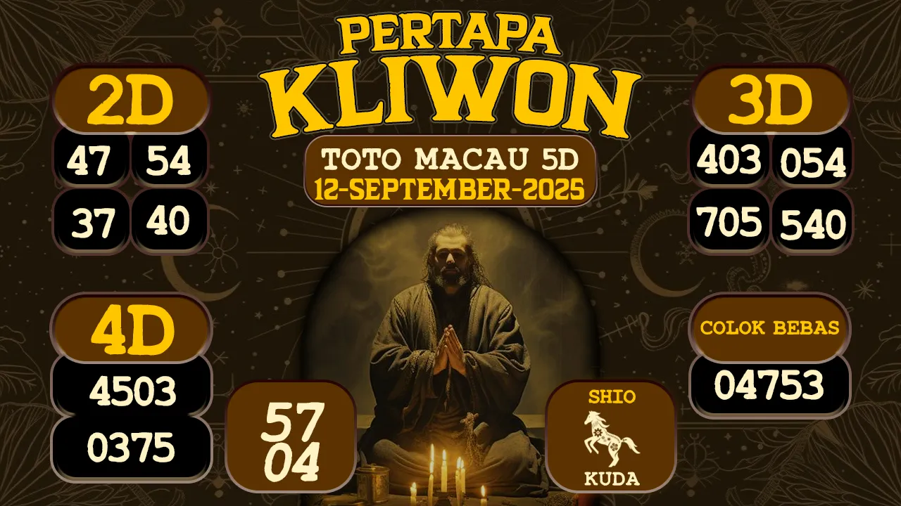 syair Pertapa Kliwon Toto Macau 5D 12 09 2025