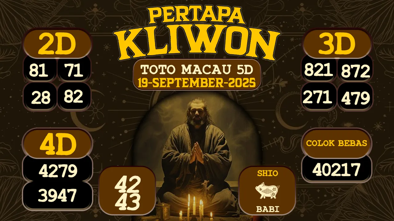 syair Pertapa Kliwon Toto Macau 5D 19 09 2025