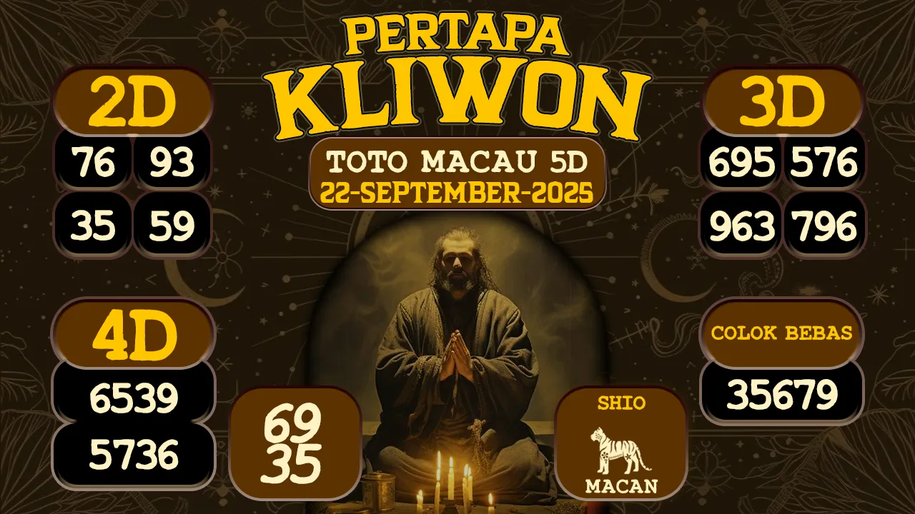 syair Pertapa Kliwon Toto Macau 5D 22 09 2025