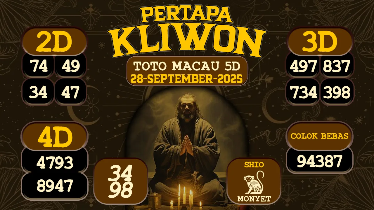 syair Pertapa Kliwon Toto Macau 5D 28 09 2025