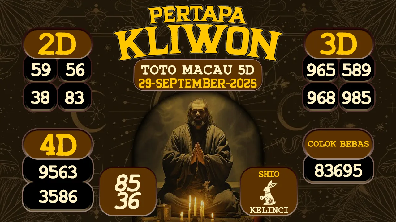 syair Pertapa Kliwon Toto Macau 5D 29 09 2025