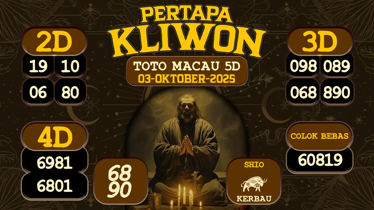syair Pertapa Kliwon Toto Macau 5D 03 10 2025