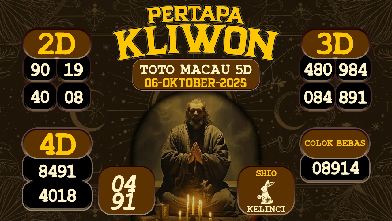 syair Pertapa Kliwon Toto Macau 5D 06 10 2025