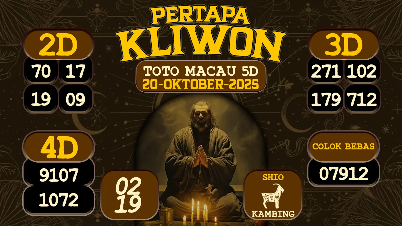 syair Pertapa Kliwon Toto Macau 5D 20 10 2025