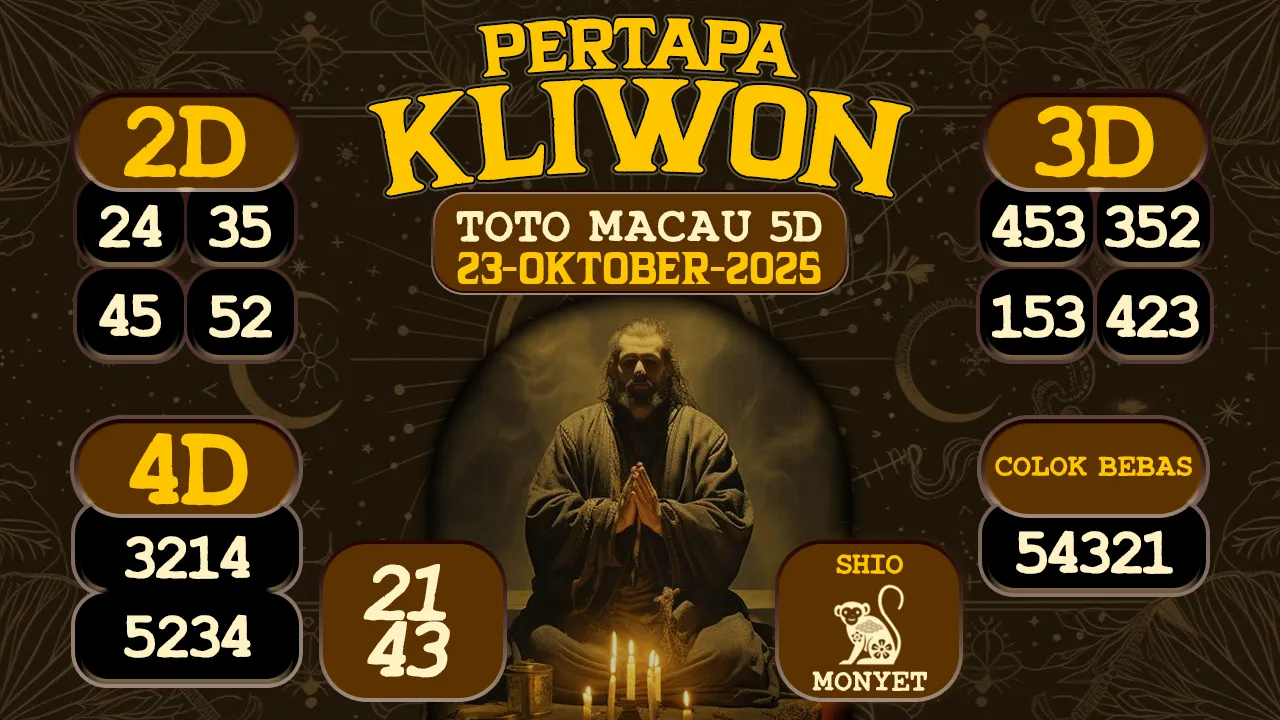 syair Pertapa Kliwon Toto Macau 5D 23 10 2025