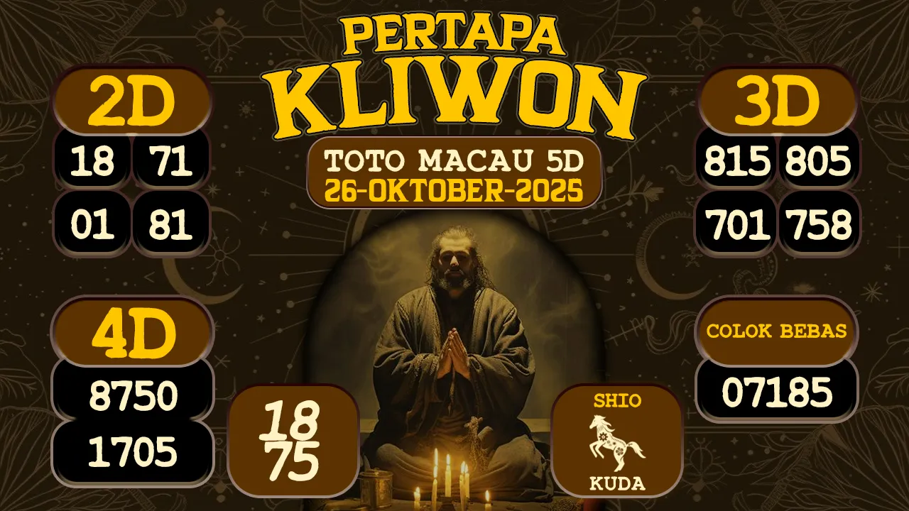syair Pertapa Kliwon Toto Macau 5D 26 10 2025