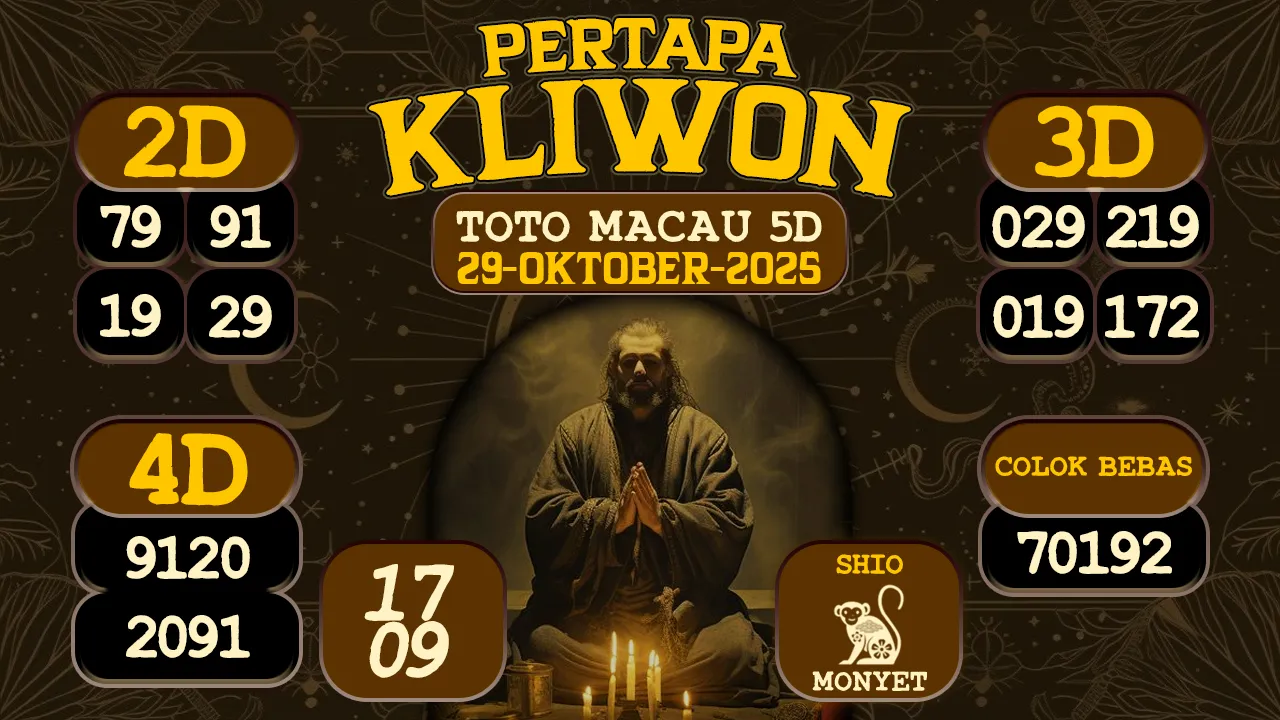 syair Pertapa Kliwon Toto Macau 5D 29 10 2025