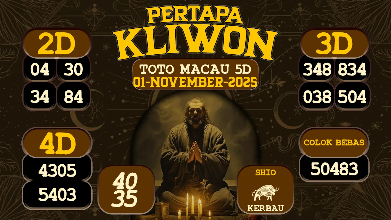 syair Pertapa Kliwon Toto Macau 5D 01 11 2025