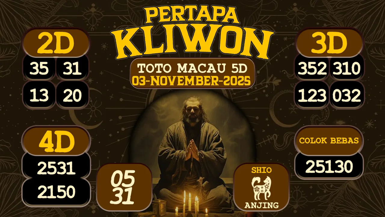 syair Pertapa Kliwon Toto Macau 5D 03 11 2025
