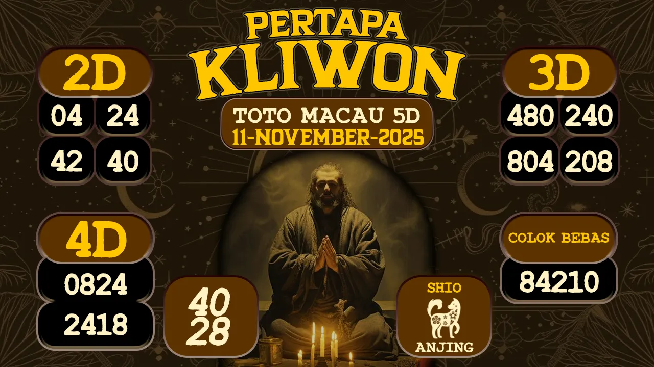 syair Pertapa Kliwon Toto Macau 5D 11 11 2025