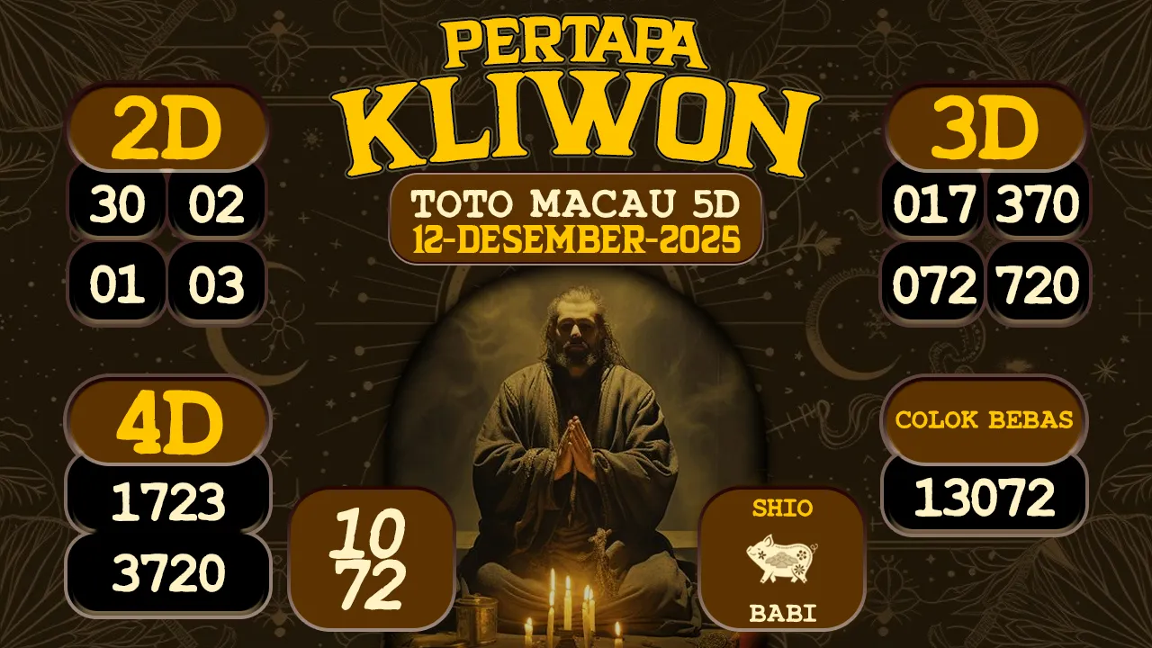 syair Pertapa Kliwon Toto Macau 5D 12 12 2025