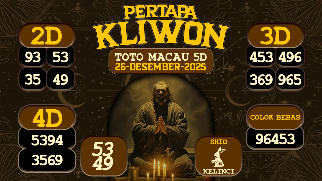 syair Pertapa Kliwon Toto Macau 5D 26 12 2025