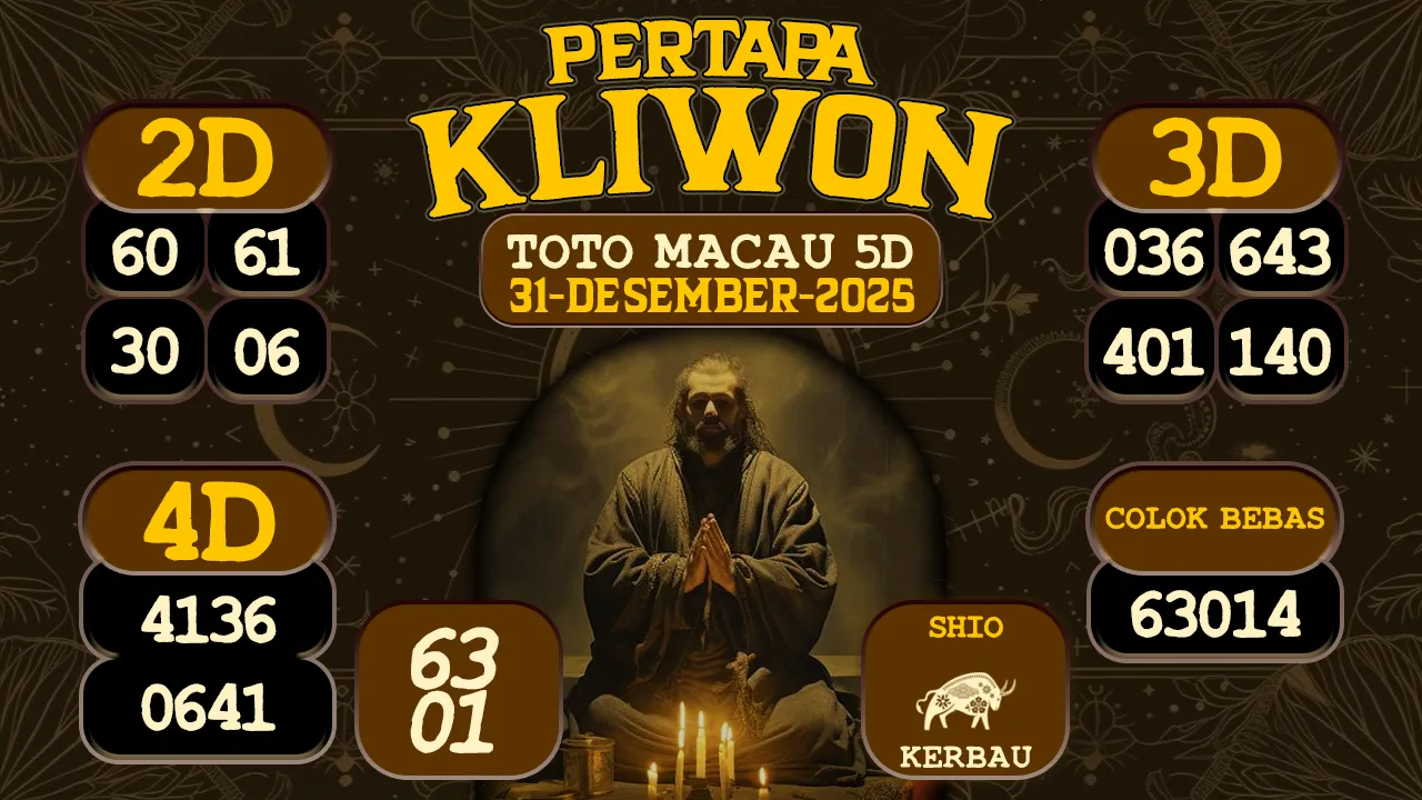 syair Pertapa Kliwon Toto Macau 5D 31 12 2025
