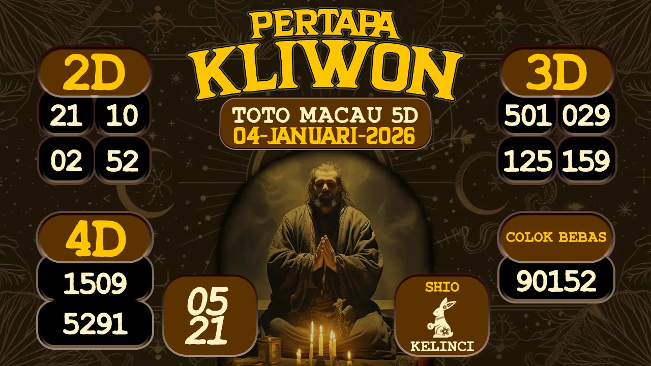 syair Pertapa Kliwon Toto Macau 5D 04 01 2026