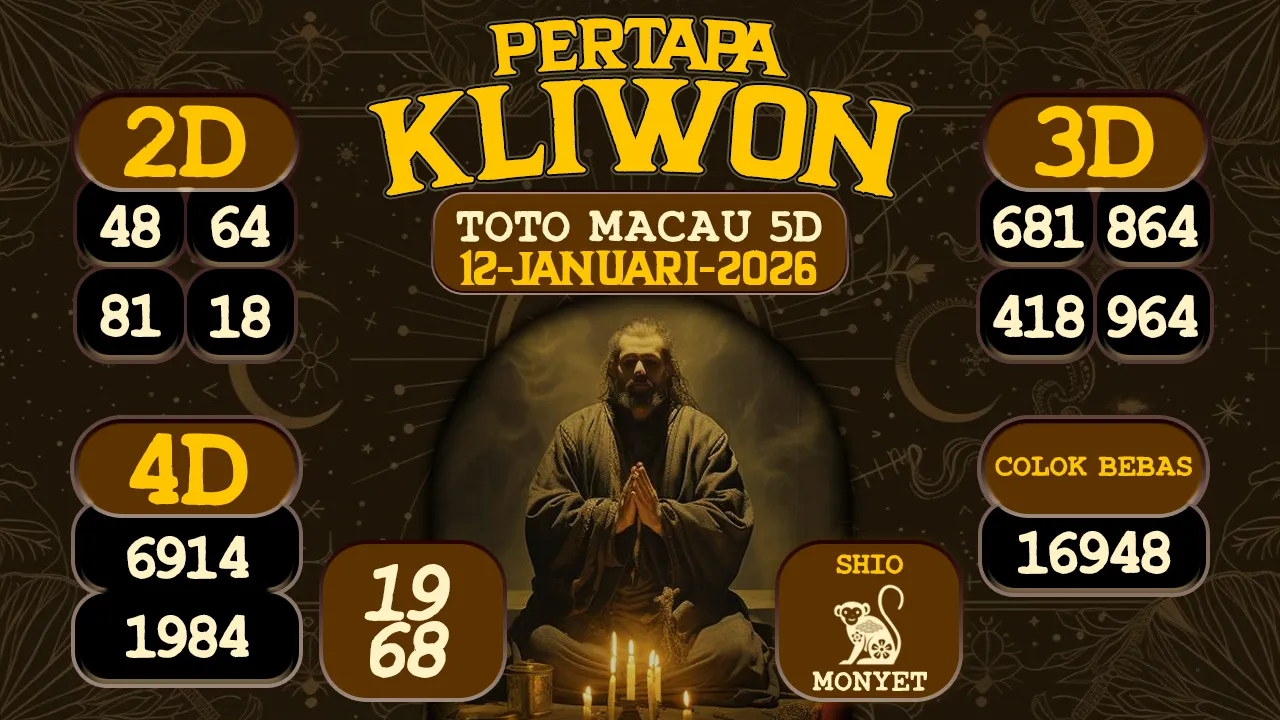 syair Pertapa Kliwon Toto Macau 5D 12 01 2026