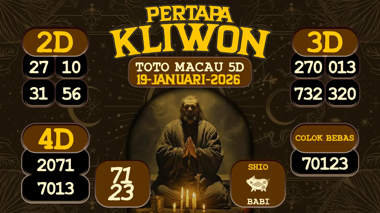 syair Pertapa Kliwon Toto Macau 5D 19 01 2026