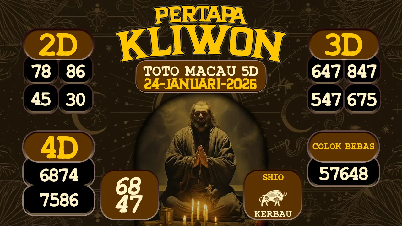 syair Pertapa Kliwon Toto Macau 5D 24 01 2026