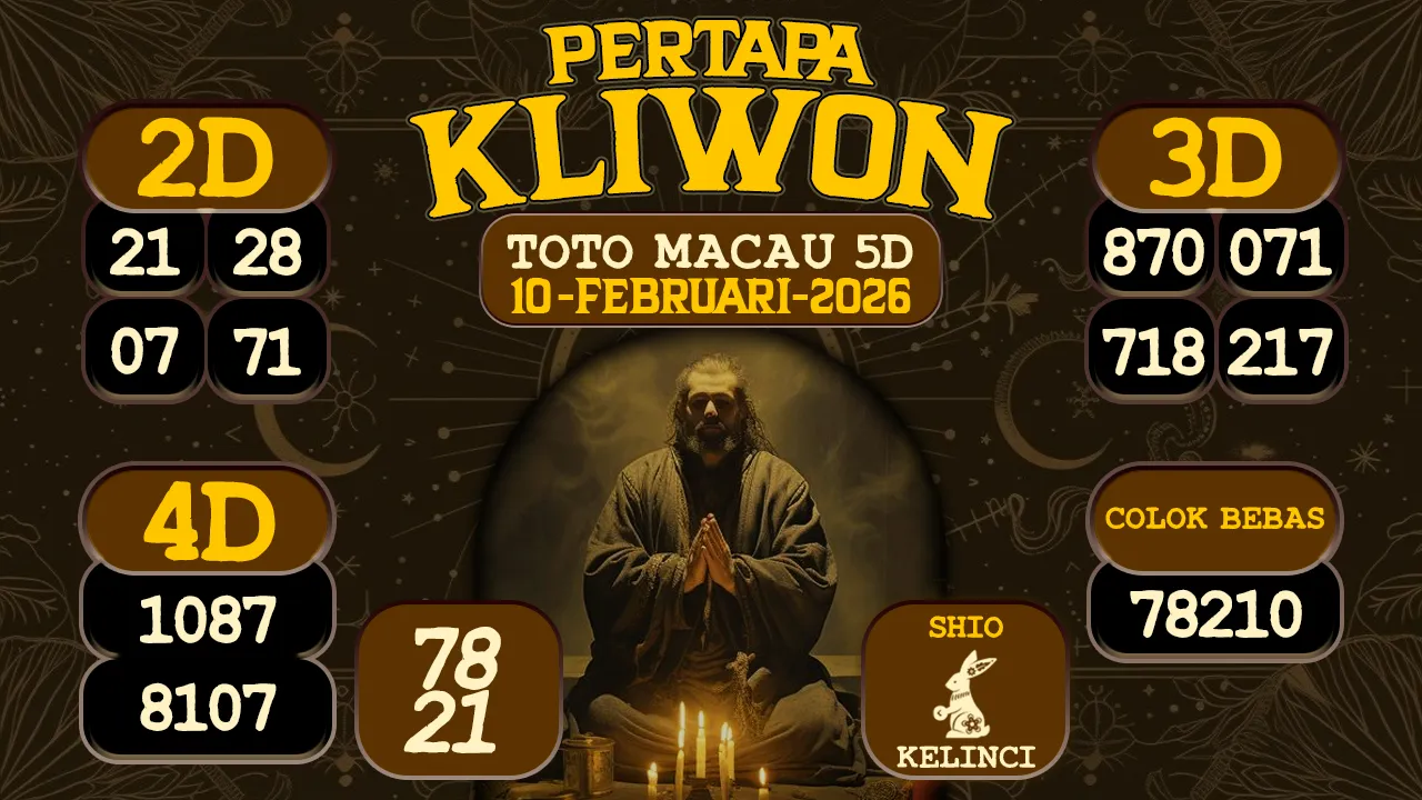 syair Pertapa Kliwon Toto Macau 5D 10 02 2026