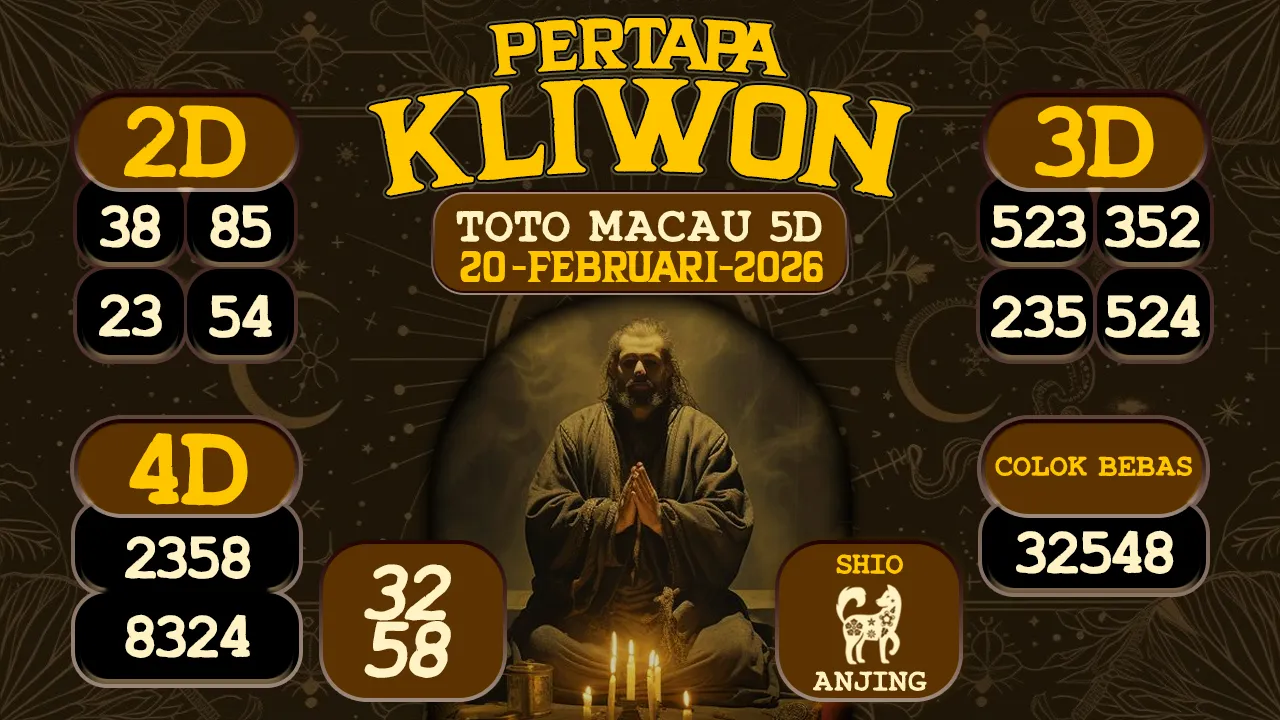 syair Pertapa Kliwon Toto Macau 5D 20 02 2026