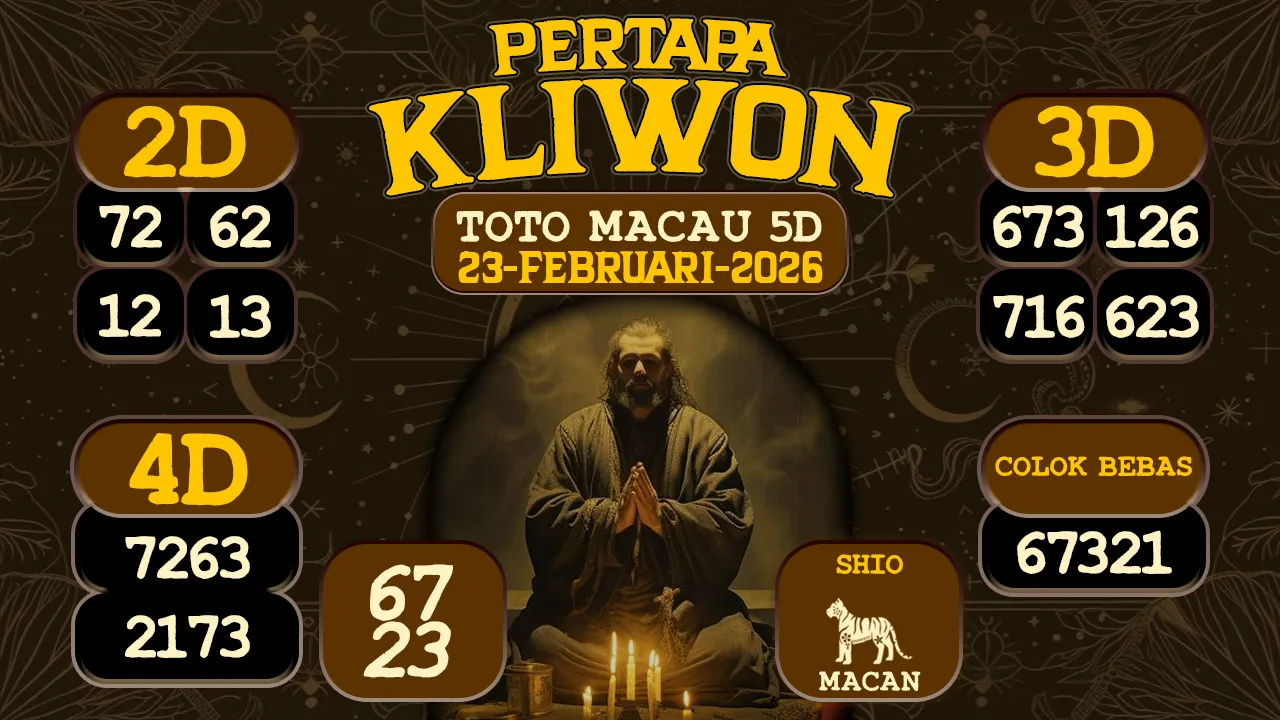 syair Pertapa Kliwon Toto Macau 5D 23 02 2026