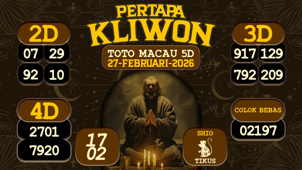 syair Pertapa Kliwon Toto Macau 5D 27 02 2026