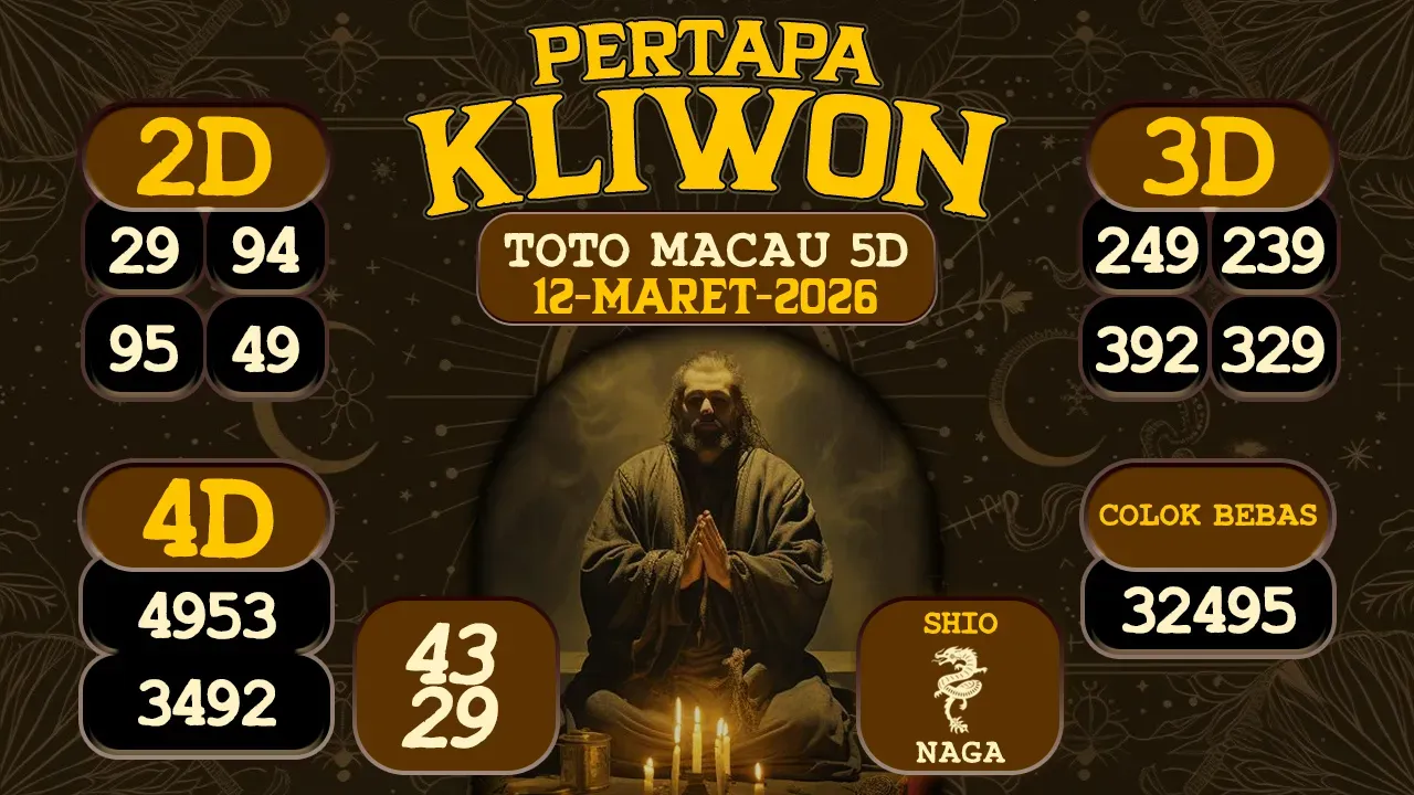 syair Pertapa Kliwon Toto Macau 5D 12 03 2026