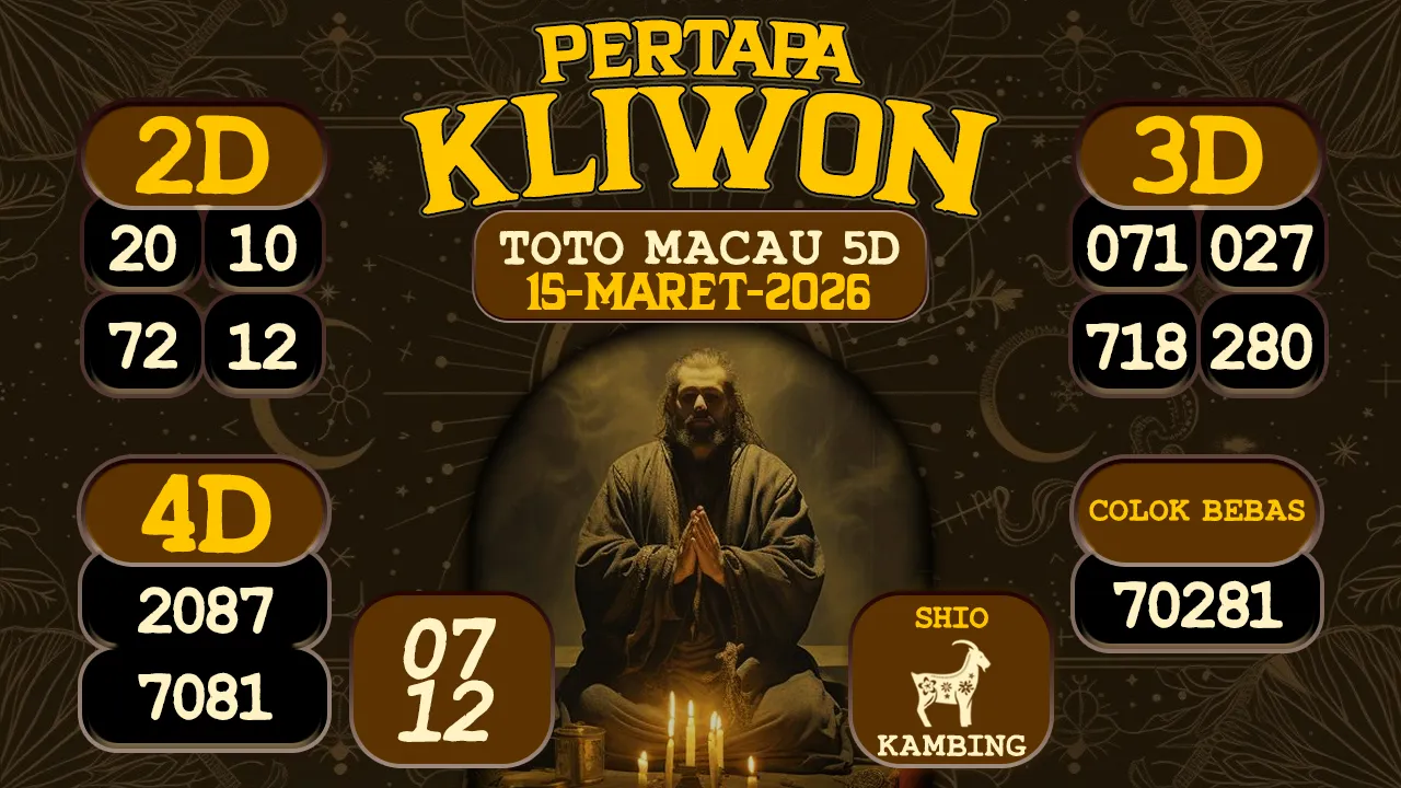 syair Pertapa Kliwon Toto Macau 5D 15 03 2026