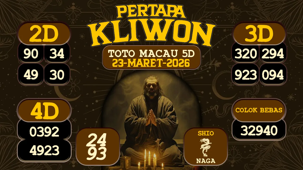 syair Pertapa Kliwon Toto Macau 5D 23 03 2026
