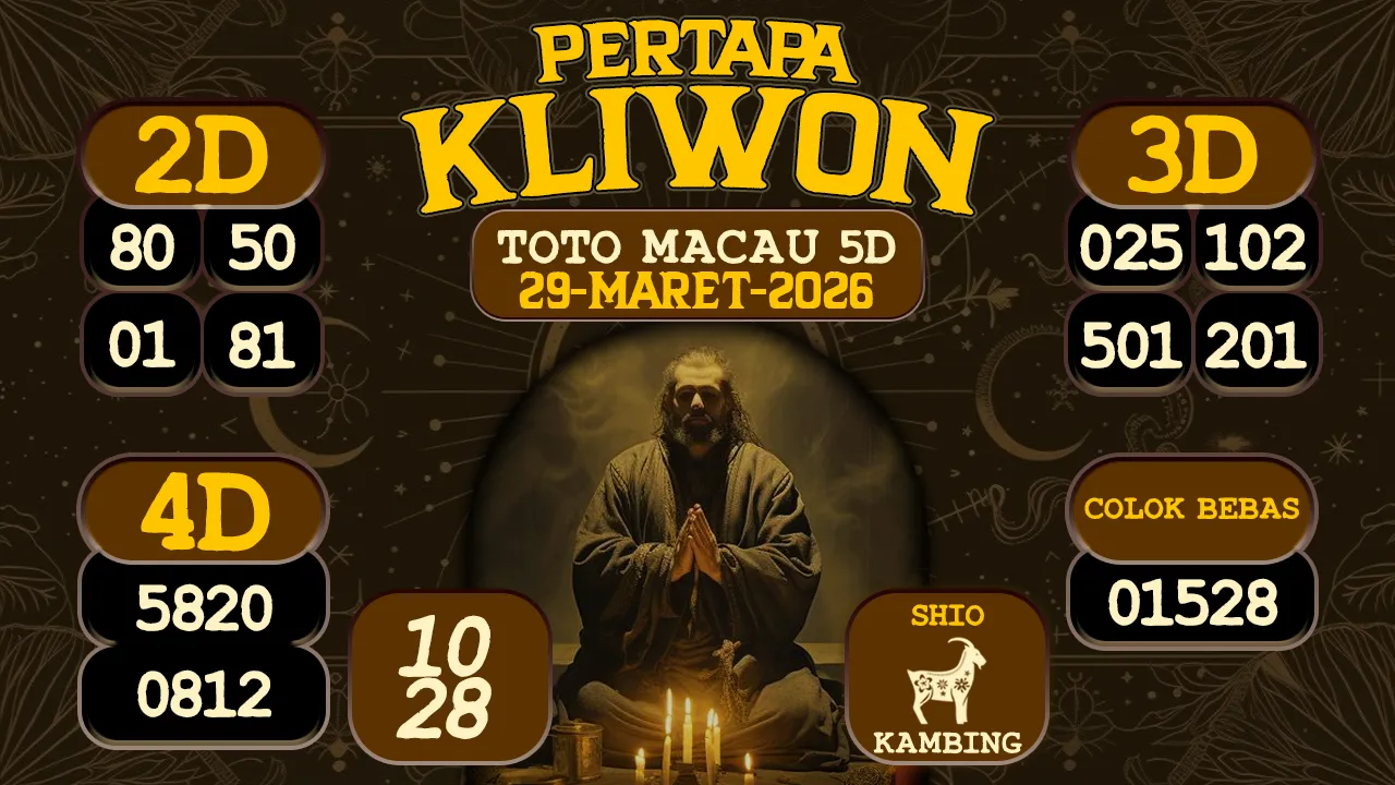 syair Pertapa Kliwon Toto Macau 5D 29 03 2026