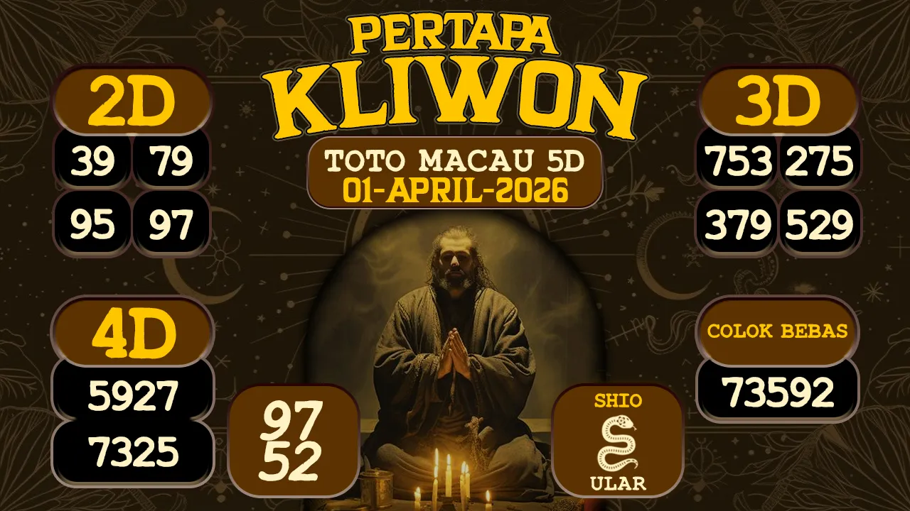 syair Pertapa Kliwon Toto Macau 5D 01 04 2026