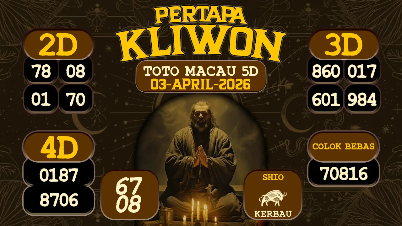 syair Pertapa Kliwon Toto Macau 5D 03 04 2026