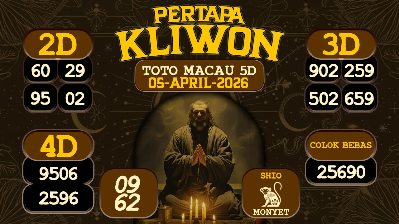 syair Pertapa Kliwon Toto Macau 5D 05 04 2026