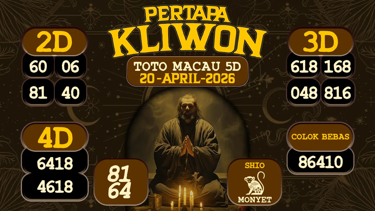 syair Pertapa Kliwon Toto Macau 5D 20 04 2026