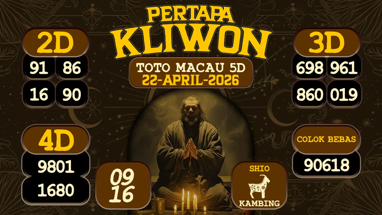 syair Pertapa Kliwon Toto Macau 5D 22 04 2026
