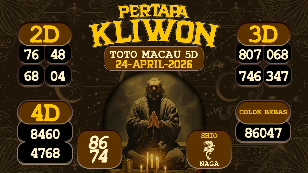 syair Pertapa Kliwon Toto Macau 5D 24 04 2026