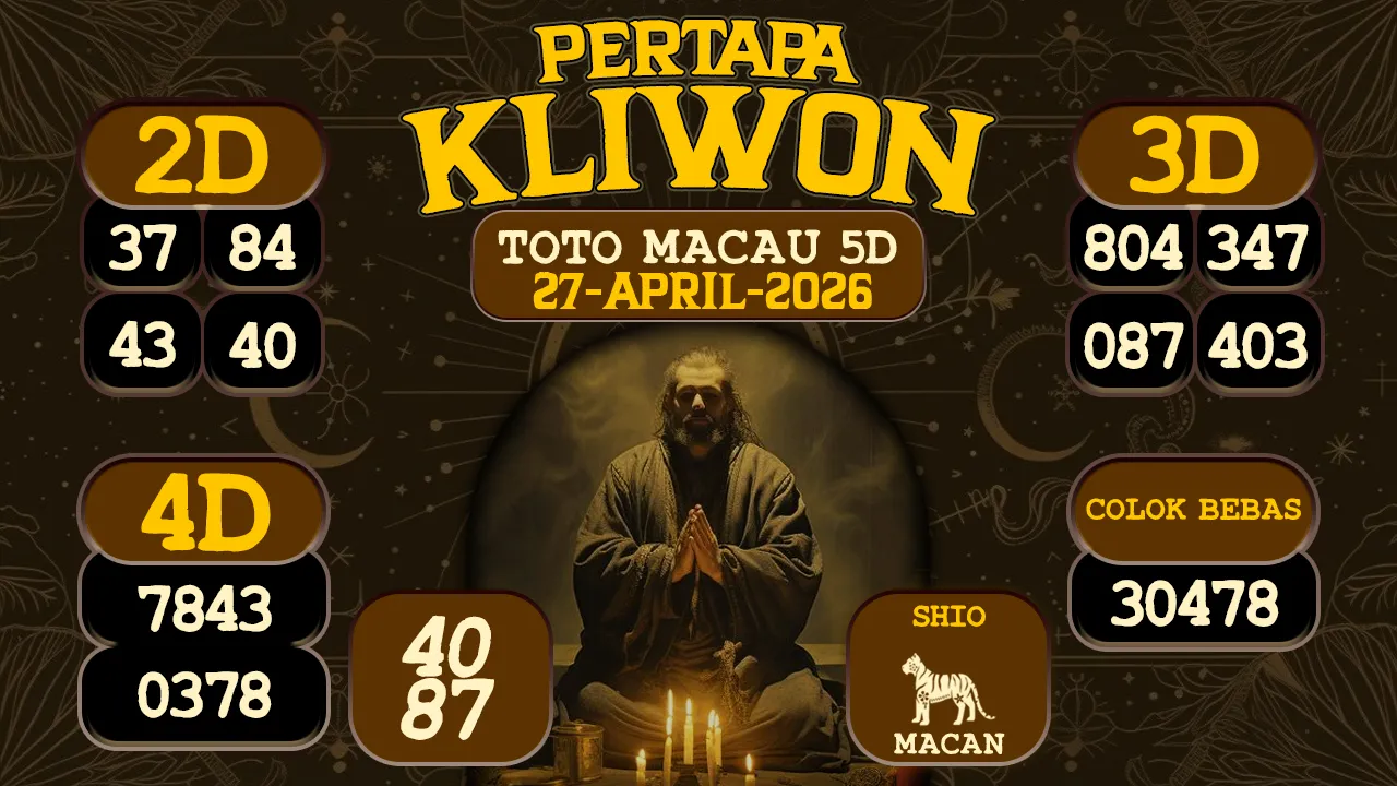 syair Pertapa Kliwon Toto Macau 5D 27 04 2026